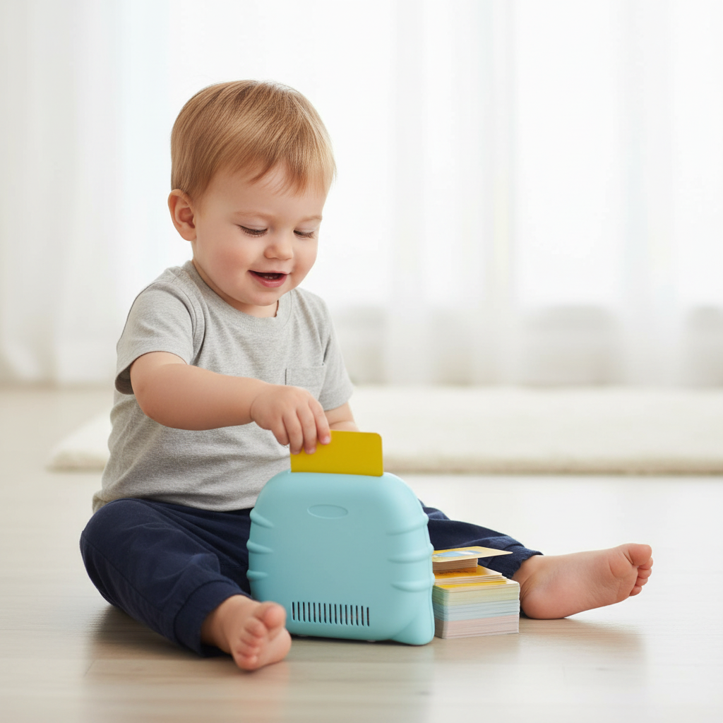 Niño usando la máquina